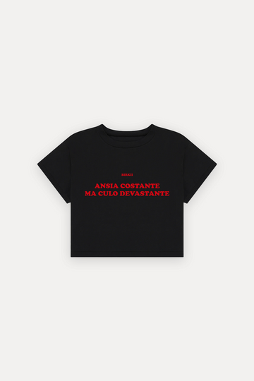 'Ansia costante ma culo devastante' crop top