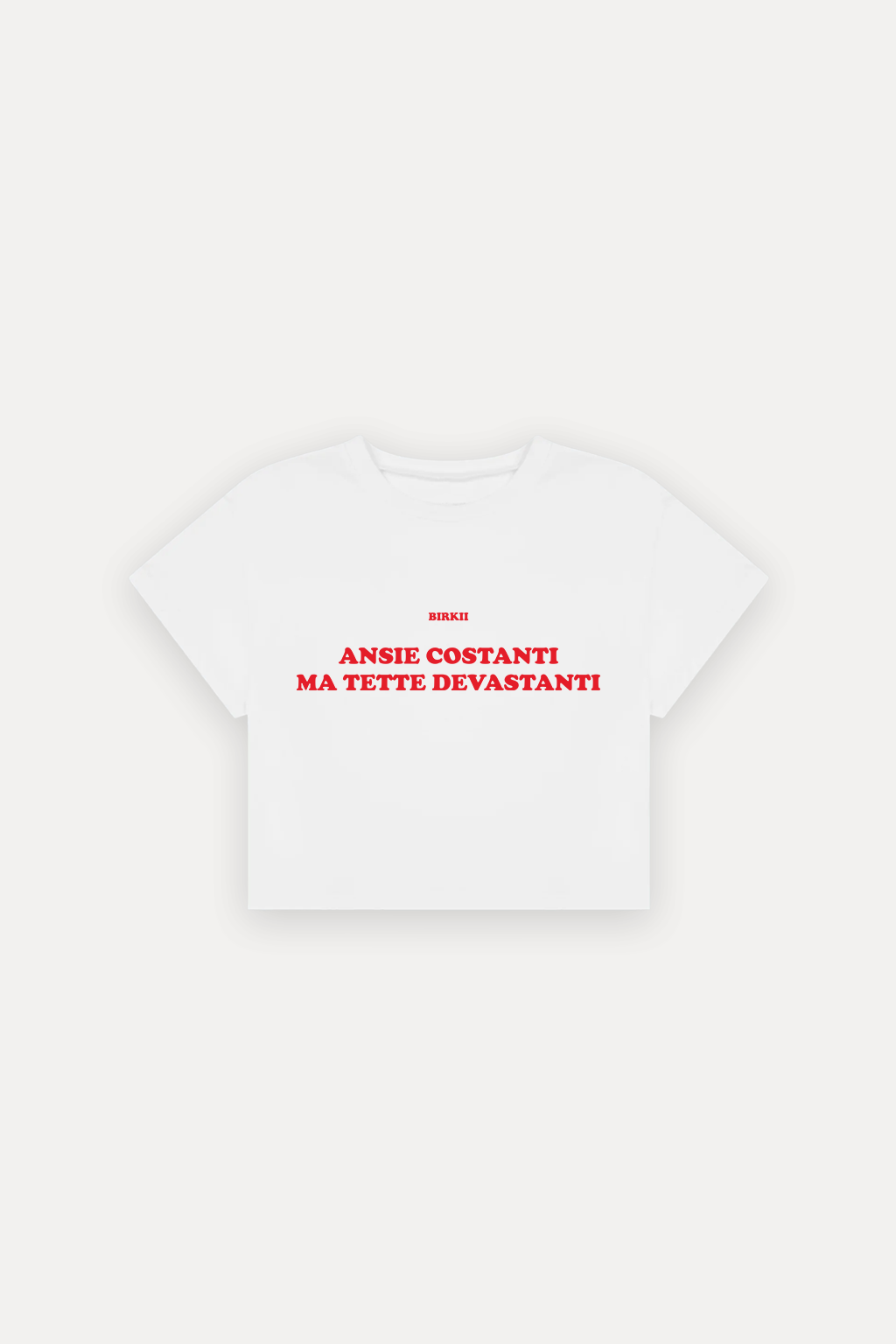 'Ansie costanti ma tette devastanti' crop top