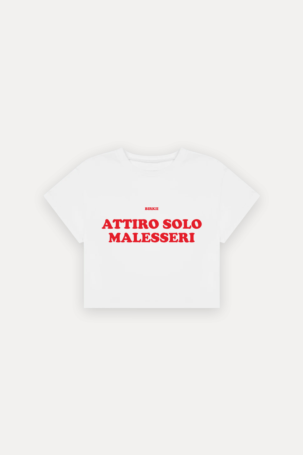 'Attiro solo malesseri' crop top