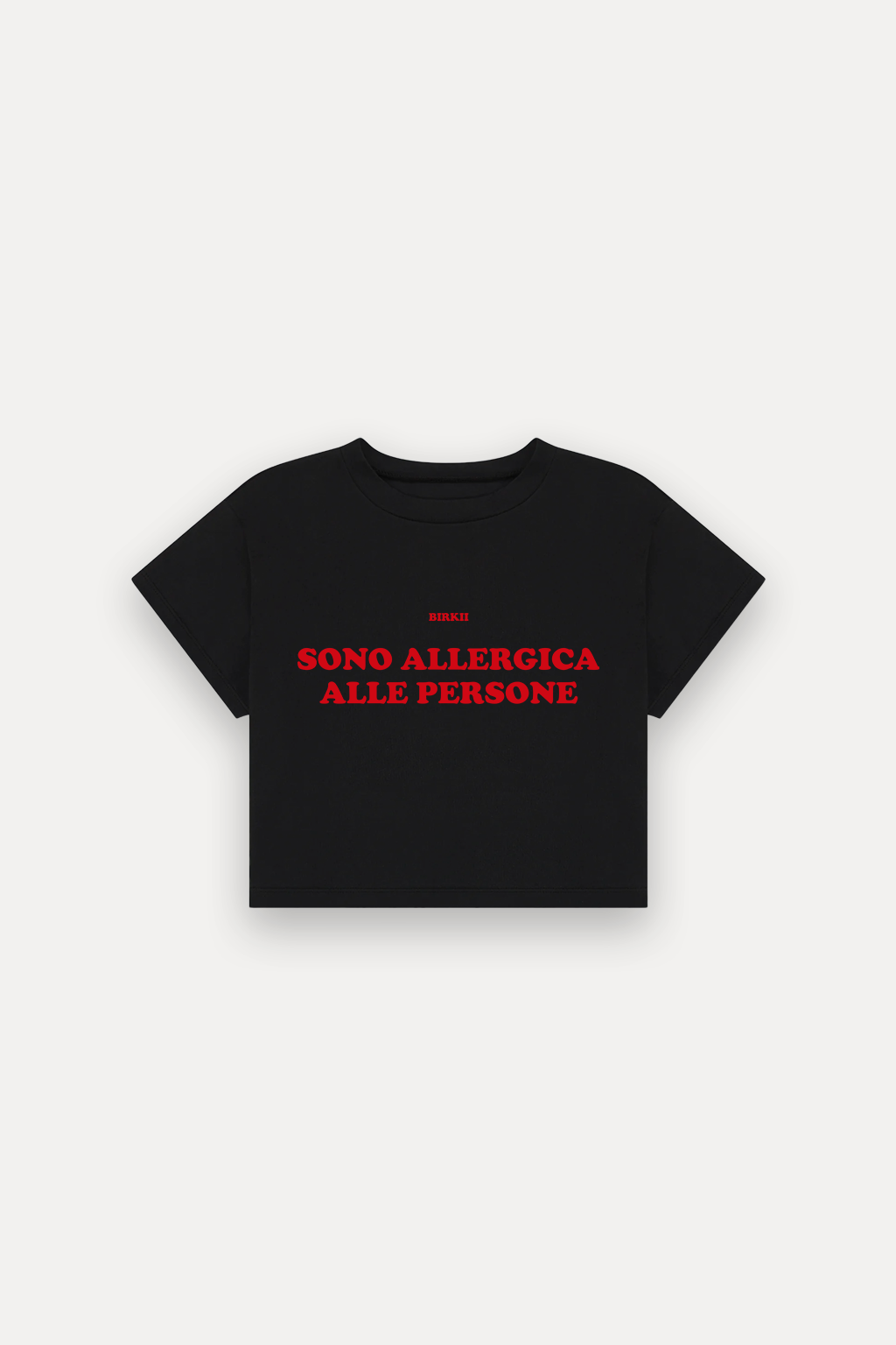 'Sono allergica alle persone' crop top