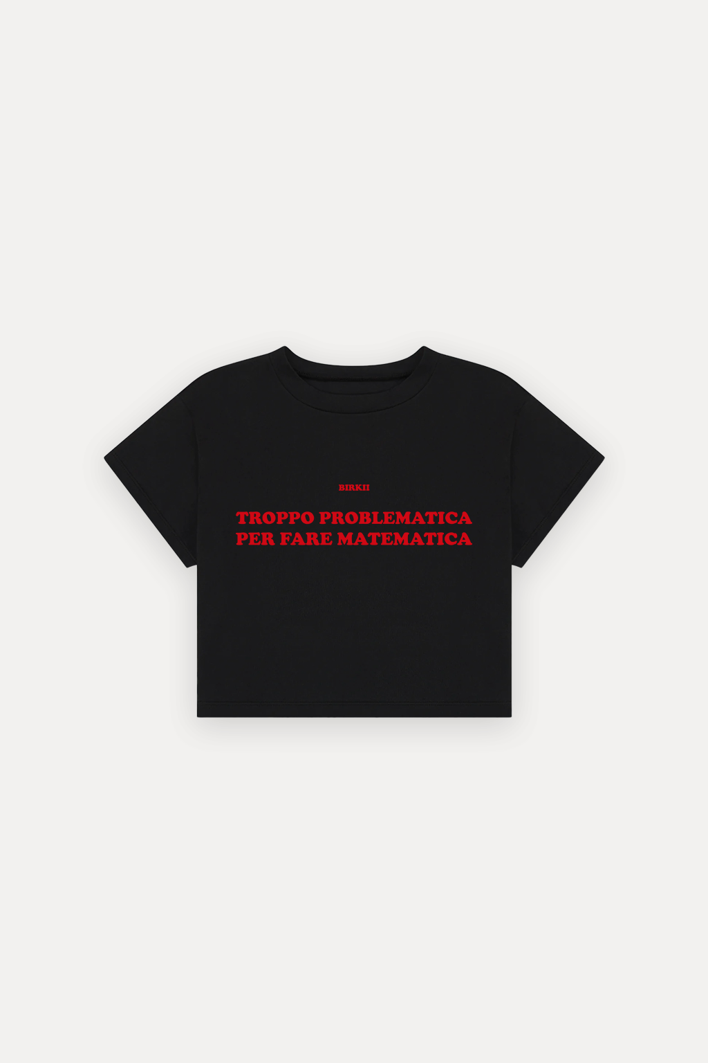 'Troppo problematica per fare matematica' crop top